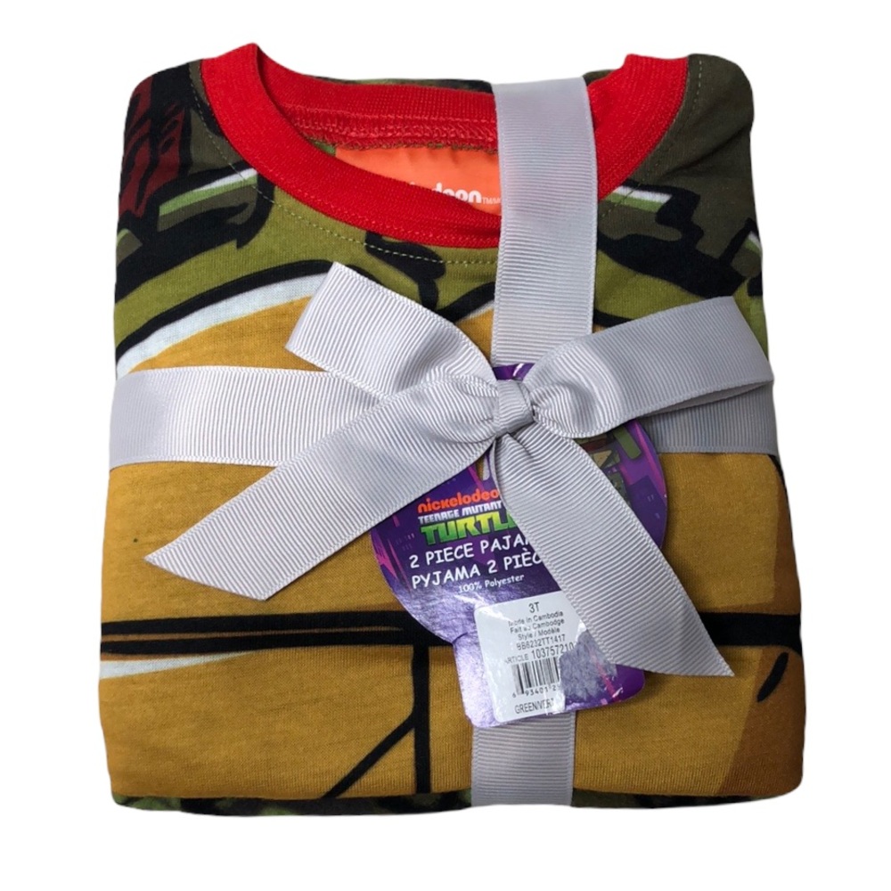 TMNT Classic Graphic 2-Piece Pajama Sleepwear 3T.